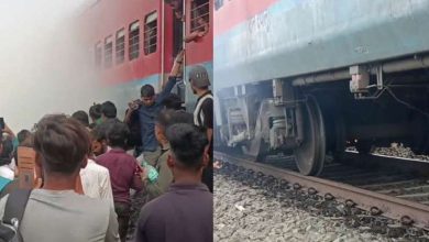 काशी एक्सप्रेस के जनरल कोच में लगी आग धुआं देख