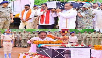 छत्तीसगढ़ के बीजापुर में शहीद कोबरा जवान को मुख्यमंत्री ने