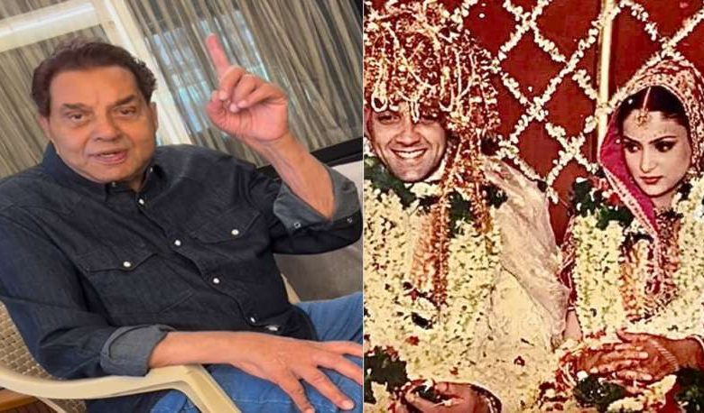 धर्मेंद्र ने शेयर की बेटे बहू की शादी की अनदेखी तस्वीरें