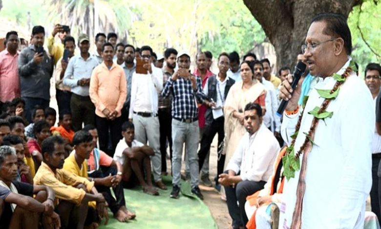 मुख्यमंत्री विष्णु देव साय ने किया सरप्राइज विजिट मूलेर गांव