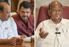शरद पवार अजीत पवार और देवेंद्र फडणवीस के बीच पक