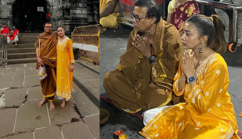 टीवी एक्ट्रेस टीना दत्ता ने पिता संग किए त्रयंबकेश्वर महादेव