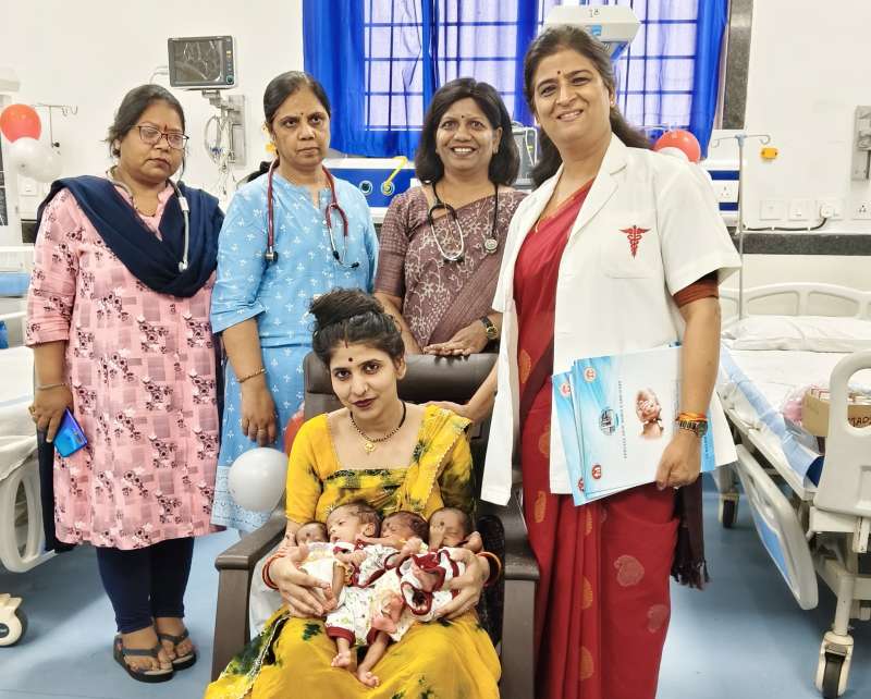 दो माह पूर्व जन्मे चारों प्रीमेच्योर शिशु पूरी तरह स्वस्थ