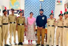 केएन कॉलेज में रैंक सेरेमनी आयोजित एनसीसी कैडेट्स को मिले रैंक