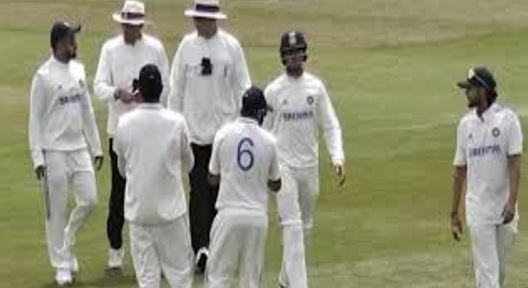 गिल राहुल सिराज और ठाकुर अंपायर से हुए नाराज