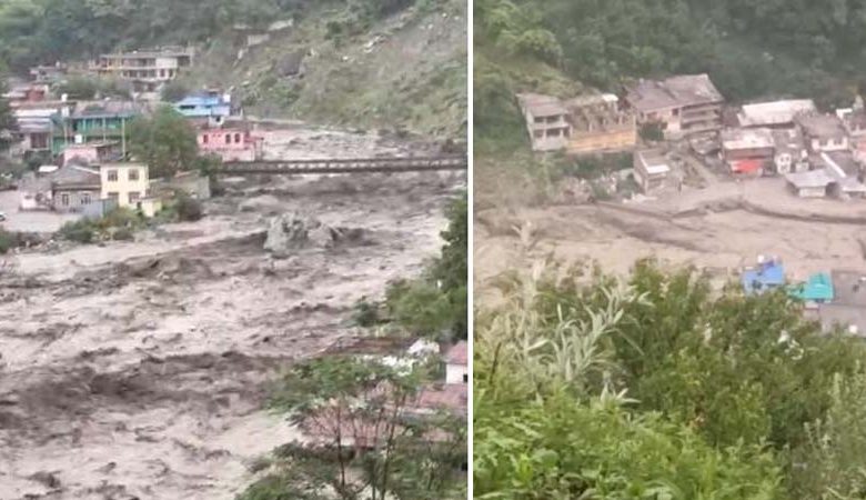 बादल फटने से मणिकर्ण और गड़सा में तबाही लोग सुरक्षित