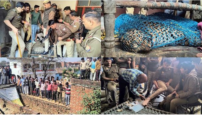 युवक और तेंदुए की भयंकर भिड़ंत पांच लोग घायल वीडियो