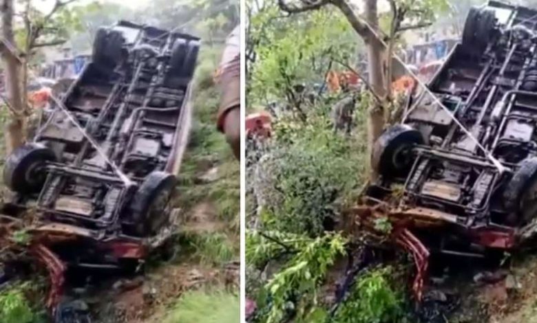लाहौल स्पीति में टेम्पो का बिगड़ा बैलेंस खाई में गिरा दो