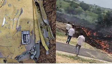 चूरू में विमान गिरा दोनों पायलट शहीद गांव में फैला