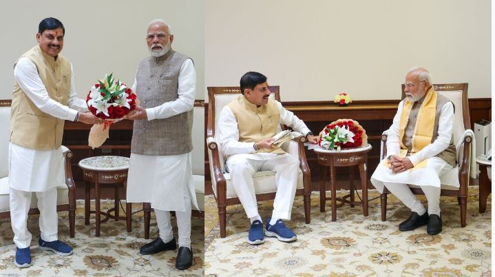 दिल्ली में प्रधानमंत्री से सीएम मोहन यादव ने मुलाकात की