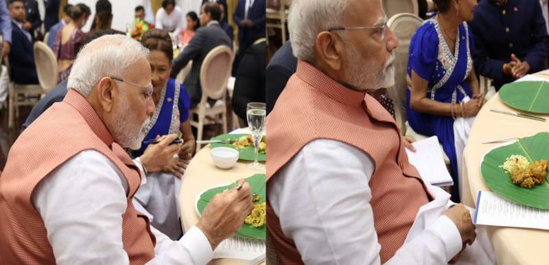 पीएम मोदी का सांस्कृतिक सत्कार त्रिनिदाद में सोहारी पत्ते पर