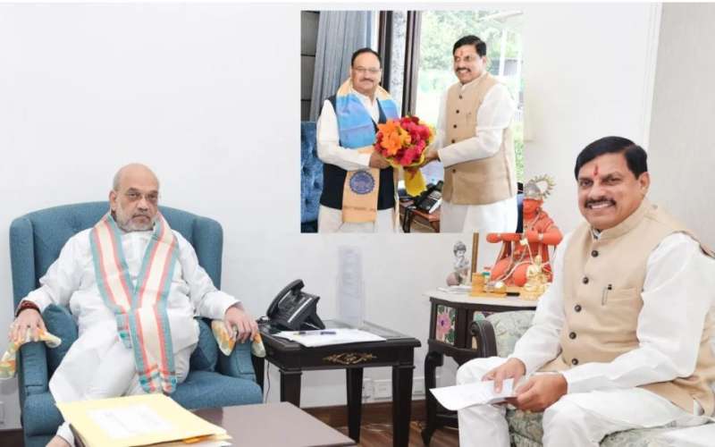 सीएम मोहन यादव के साथ दिल्ली पहुंचे खंडेलवाल राजनाथ सिंह