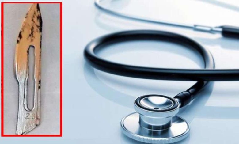 ऑपरेशन थियेटर में भेजे गए जंग लगे सर्जिकल ब्लेड