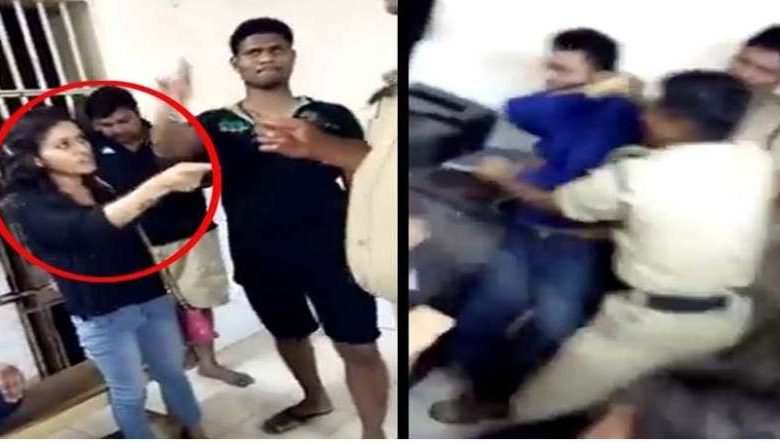 कैमरा बंद करो की धमकी के साथ हाथापाई थाने में