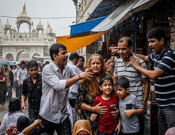 खाटू श्यामजी दर्शन को पहुंचे भक्तों पर टूटा दुकानदारों का