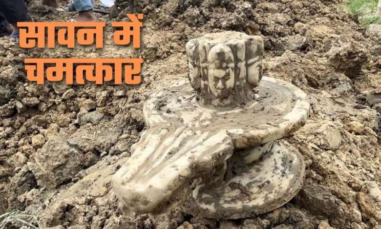 खोदाई में मिले शिवलिंग के पास दिखे दो सांप, ग्रामीण बोले- नाग-नागिन देने आए दर्शन 1 खोदाई में मिले शिवलिंग के पास दिखे दो सांप ग्रामीण