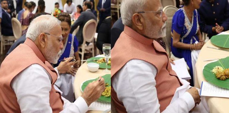 पीएम मोदी का सांस्कृतिक सत्कार त्रिनिदाद में सोहारी पत्ते पर