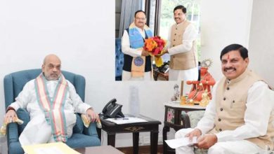 सीएम मोहन यादव के साथ दिल्ली पहुंचे खंडेलवाल राजनाथ सिंह
