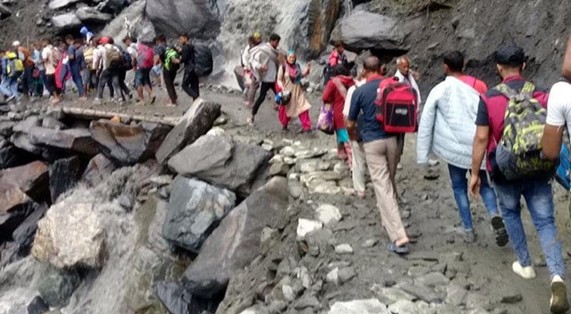 मणिमहेश यात्रा में दुखद घटना गूईंनाला में श्रद्धालु की पत्थर