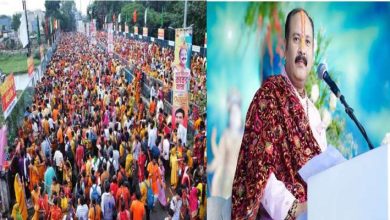 कुबेरेश्वर धाम में आस्था का महासंगम इंदौर भोपाल हाईवे पर लगा