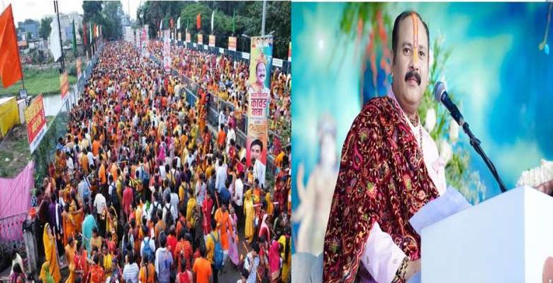 कुबेरेश्वर धाम में आस्था का महासंगम इंदौर भोपाल हाईवे पर लगा