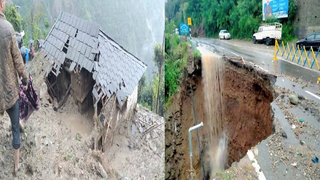 हिमाचल में बारिश से भारी तबाही का दौर जारी अब