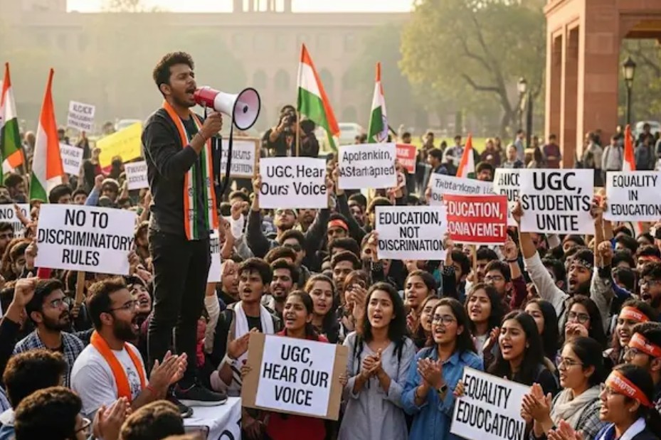 UGC New Rule: इधर यूजीसी हेडक्वार्टर के बाहर घमासान, उधर UGC के नियमों पर आया सरकार का बयान 6 Screenshot 20260127 221830.Chrome28129