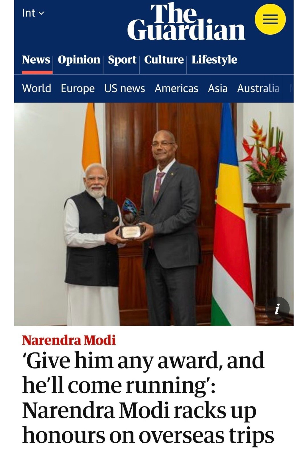 मोदी के विदेशी सम्मानों पर ब्रिटिश अखबार द गार्डियन की हेडलाइन चर्चा में, सोशल मीडिया पर छिड़ी बहस 6 Screenshot 20260705 220516.Chrome28129